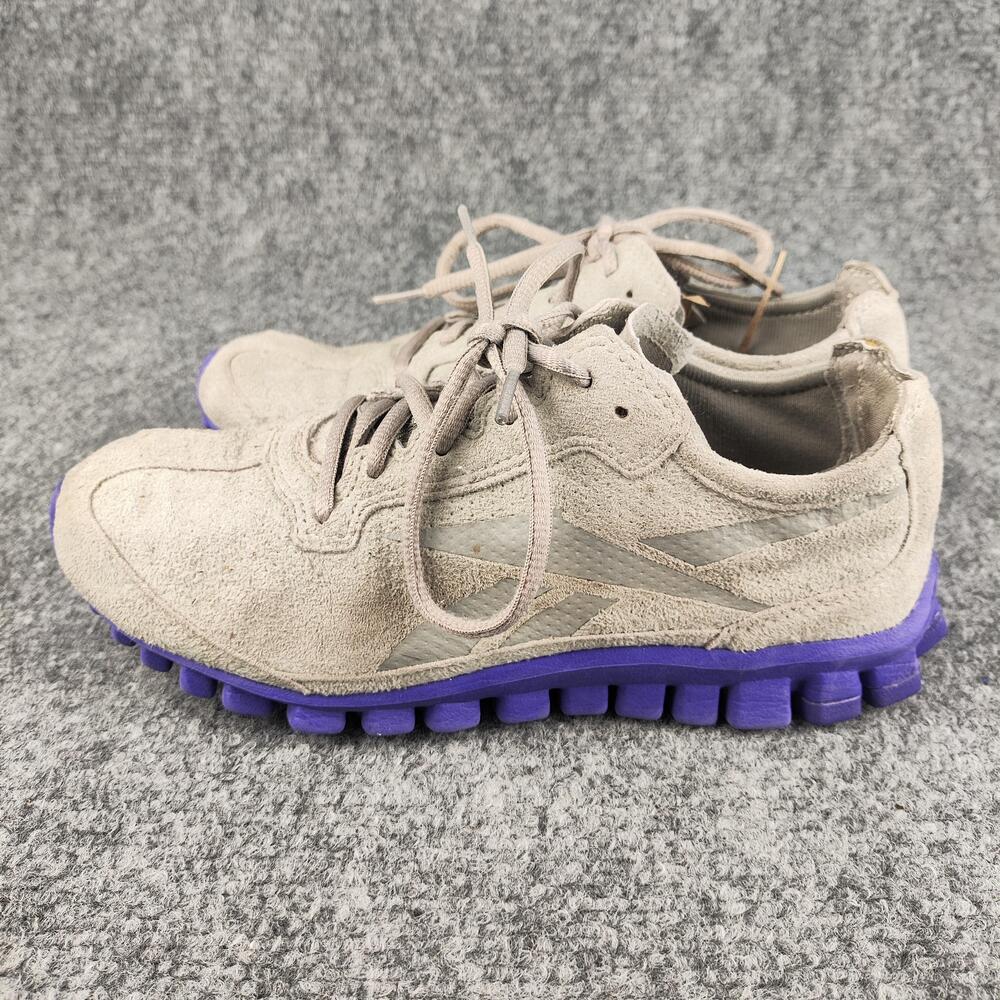 Reebok RealFlex Shoes Womens Size 7 Beige Suede Running Sneakers J88232